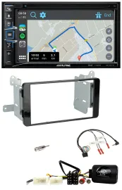 Alpine DAB TMC Bluetooth 2DIN USB Lenkrad Navigation für Mitsubishi L200 ab 10/2