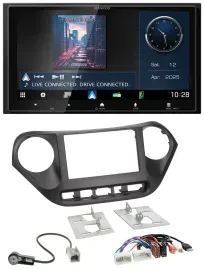 Kenwood Bluetooth 2DIN USB DAB MP3 Autoradio für Hyundai i10 ab 2013 AUX USB