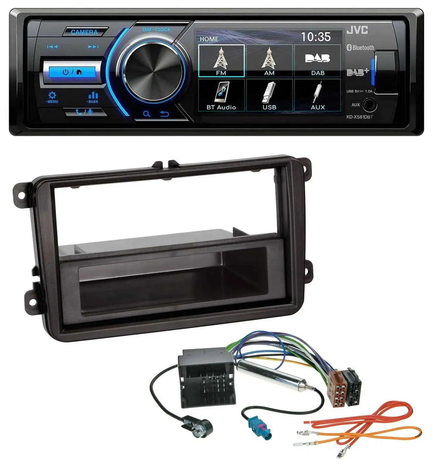 JVC Bluetooth MP3 USB DAB Autoradio für Skoda Praktik / Superb / Yeti