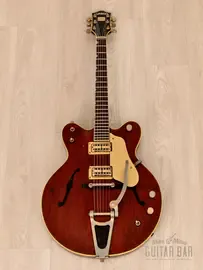 Электрогитара полуакустическая Greco Country Artist Vintage Hollowbody Walnut w/ Maxon FilterTrons, Case 1978