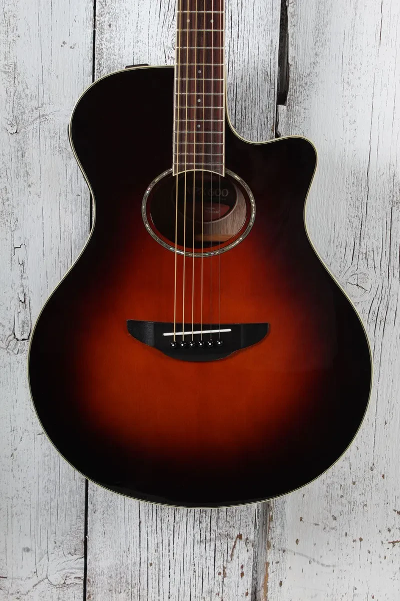Yamaha Thinline Cutaway Acoustic Electric Guitar Old Violin Sunburst APX600 OVS