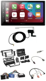 Pioneer USB Bluetooth DAB Lenkrad 2DIN Autoradio für BMW 3er E46 02-06 1 Schalte