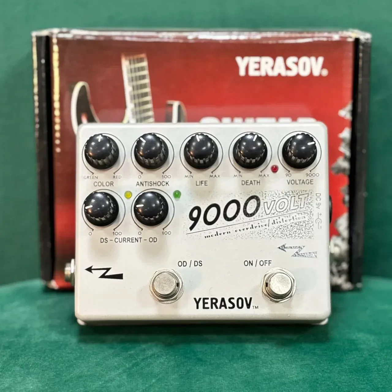 Педаль эффектов для электрогитары Yerasov 9000 Volt Modern Overdrive Distortion Russia 2024
