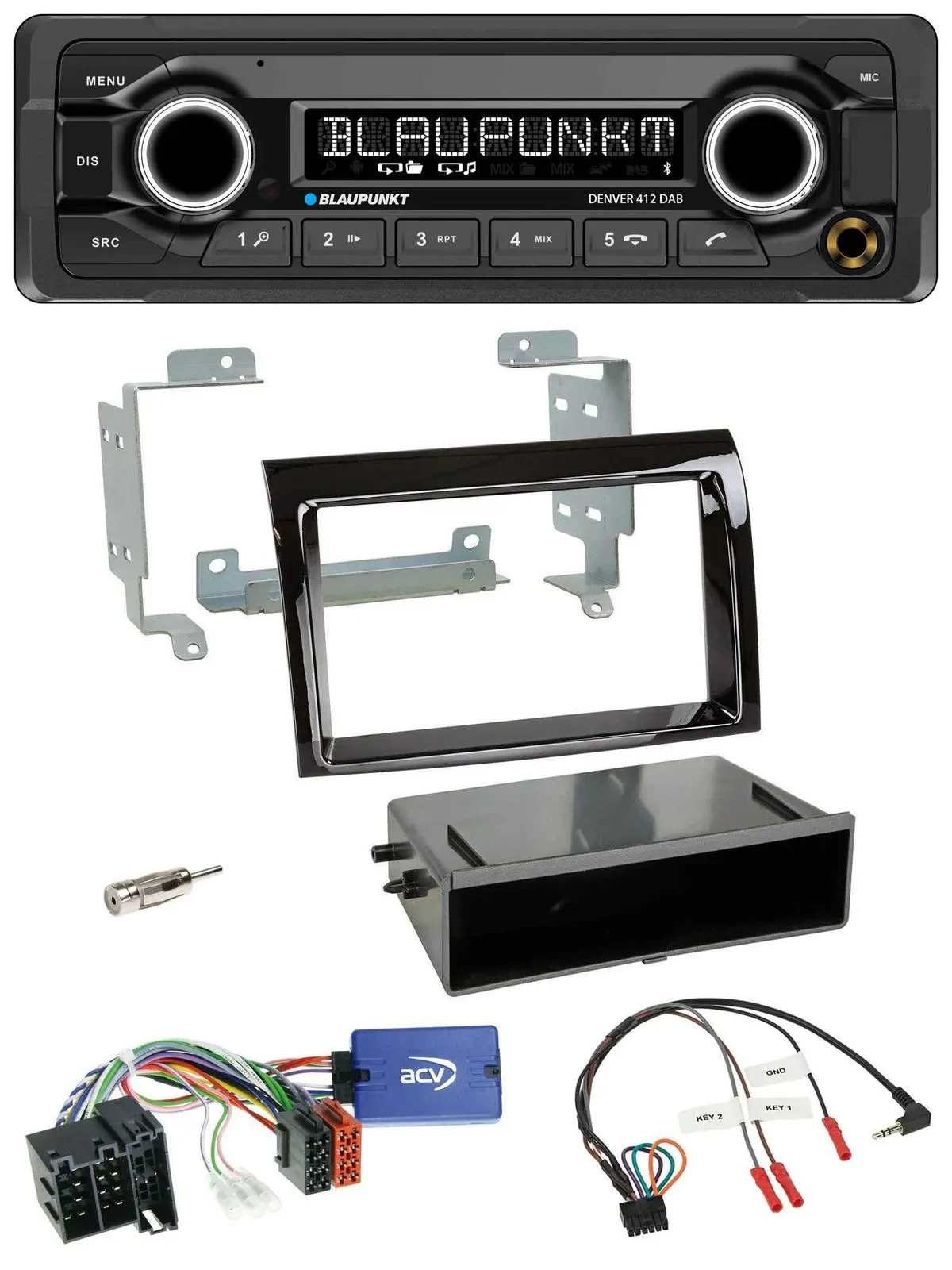 Автомагнитола для Fiat Ducato 2008–2011 Blaupunkt Bluetooth, DAB, USB, поддержка управления на руле