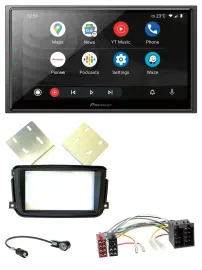 Pioneer USB 2DIN DAB MP3 Bluetooth Autoradio für Smart ForTwo 2010-2015 ISO