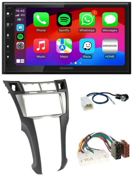 Kenwood MP3 USB DAB 2DIN Bluetooth Autoradio für Toyota Yaris (2007-2011)