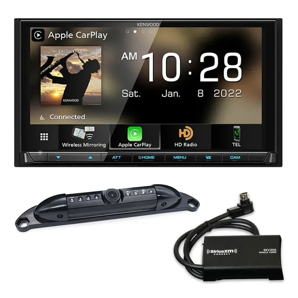 Автомагнитола Kenwood DMX958XR 6.8" (набор) с камерой заднего вида и тюнером SiriusXM