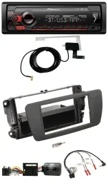 Автомагнитола для Seat Ibiza Pioneer DAB, USB, Bluetooth, поддержка кнопок на руле, серый