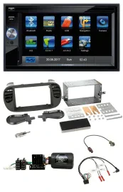 Blaupunkt 2DIN Bluetooth TMC USB Lenkrad SD Navigation für Fiat 500 08-15 soft t