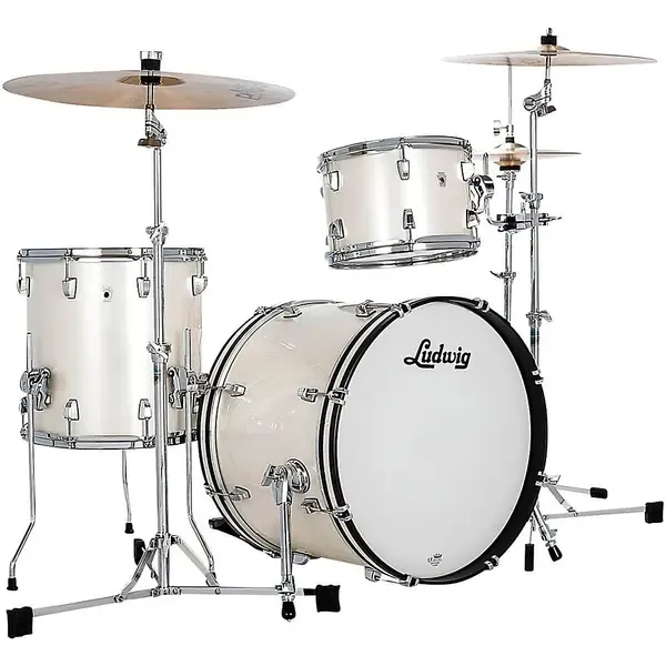 Ударная установка акустическая Ludwig NeuSonic 3-Piece Downbeat Shell Pack With 20" Bass Drum Silver Silk