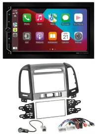 ESX 2DIN DAB USB MP3 Bluetooth Autoradio für Hyundai Santa Fe USB AUX 3 Schalter