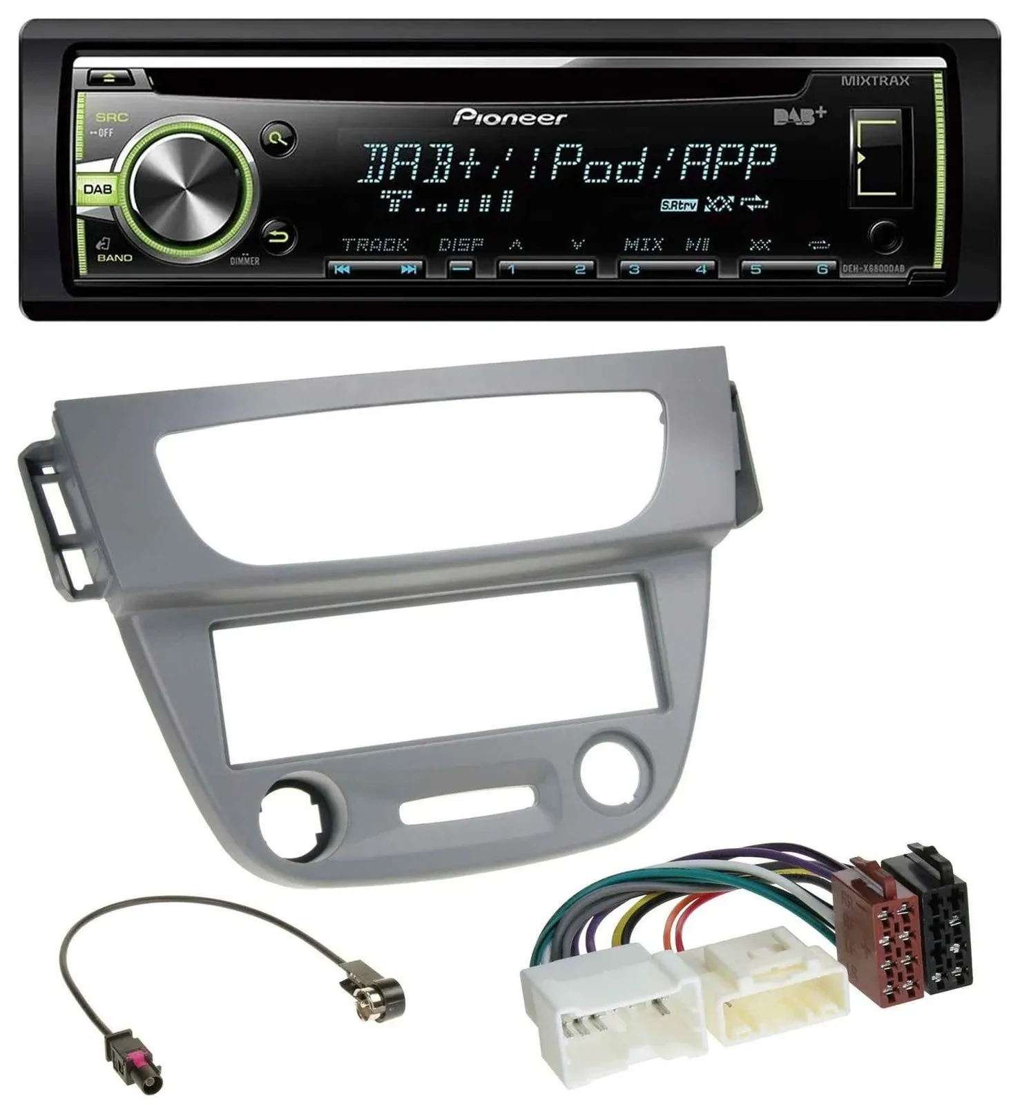 Автомагнитола для Renault Megane 3 (2012–2014) Pioneer DAB, USB, MP3, AUX, CD, серый