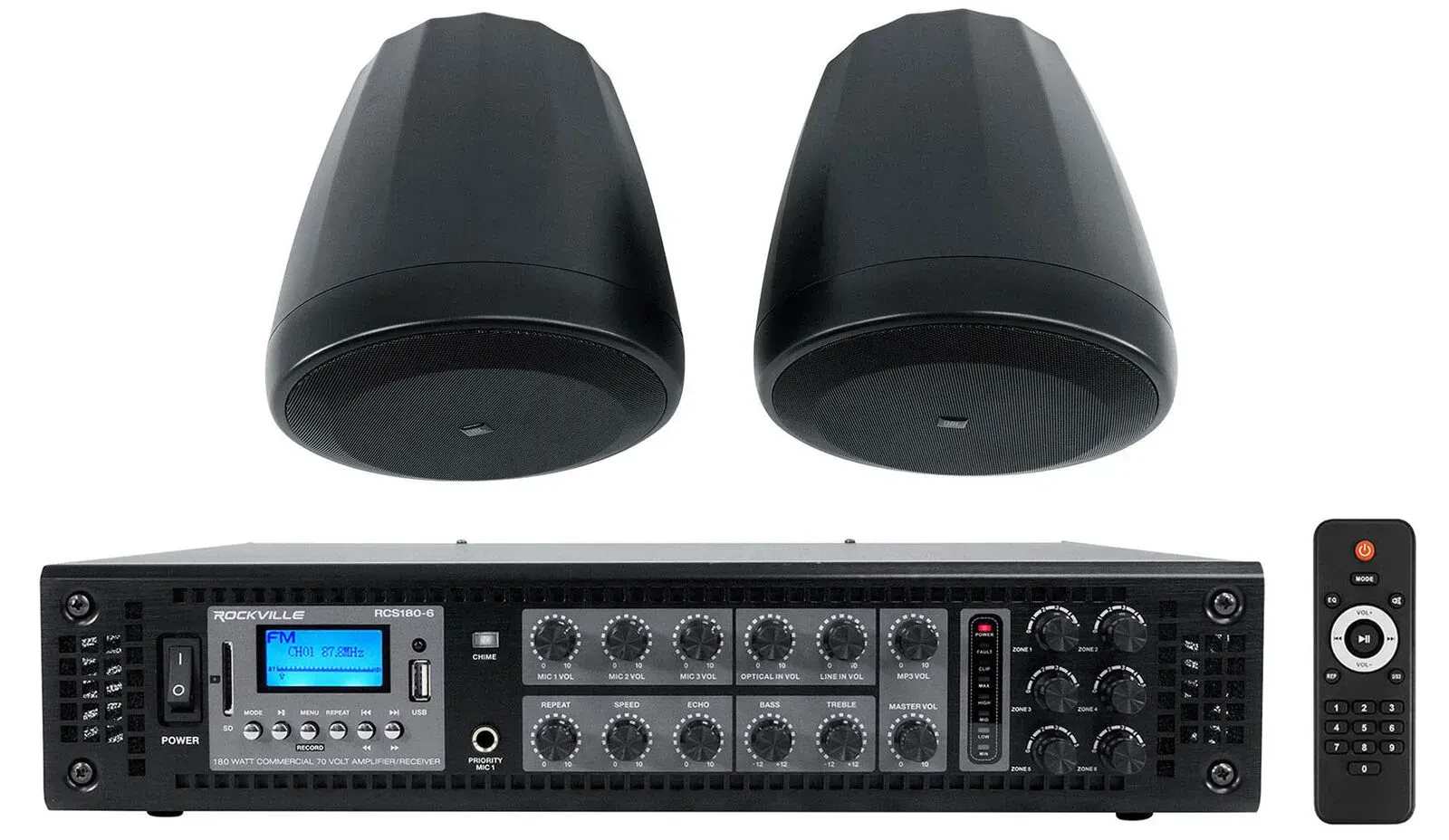 Потолочная акустика JBL Control 67 P/T Black с усилителем (пара)