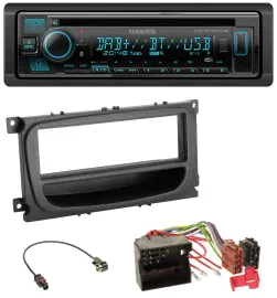 Kenwood Bluetooth DAB CD MP3 USB Autoradio für Ford C-Max Focus Galaxy ab 2007 A