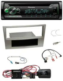 Автомагнитола Pioneer USB MP3 DAB CD для Opel Corsa D Satin Stone 2009–2014, совместима с кнопками на руле