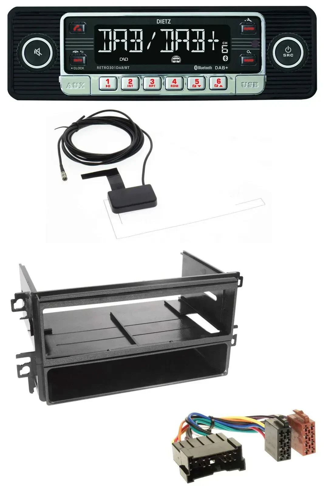 Dietz DAB Bluetooth USB MP3 Autoradio für Hyundai Santa Fe Sonata bis 05