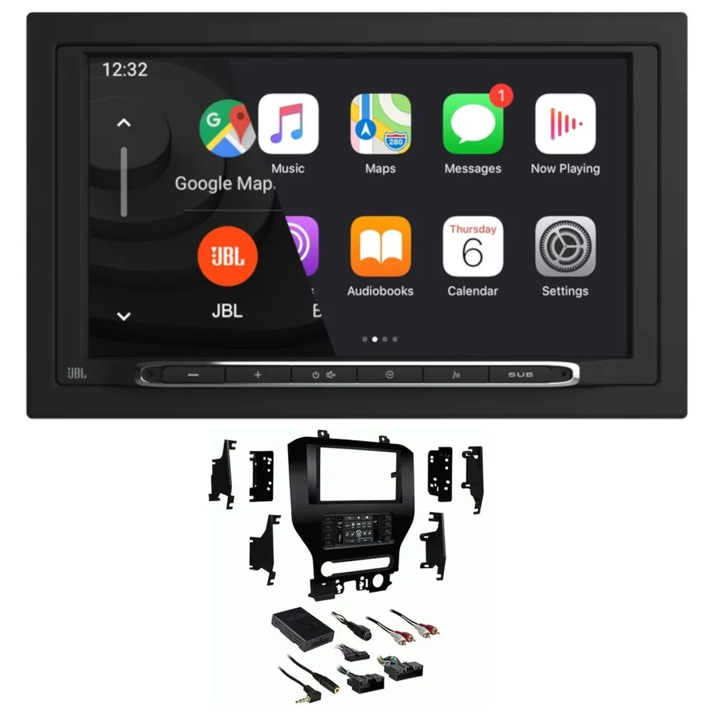 2015-2022 Ford Mustang JBL Double DIN Wireless Car Stereo Upgrade