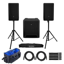 LD Systems DAVE 12 G4X 12" Subwoofer Sound System with Stands & Bag