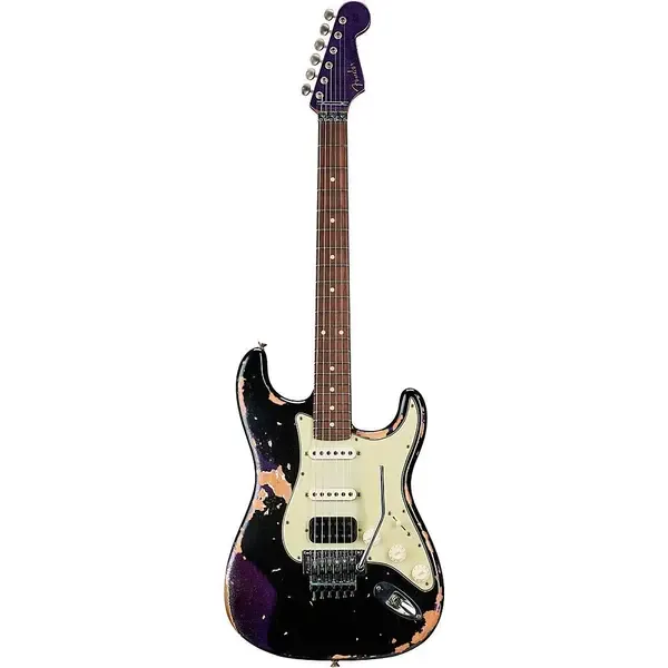 Электрогитара Fender Custom Shop SuperNova Stratocaster HSS Heavy Relic Black Purple Sparkle