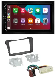 ESX 2DIN DAB USB MP3 Bluetooth Autoradio für Hyundai i40 Typ VF ab 2016 schwarz