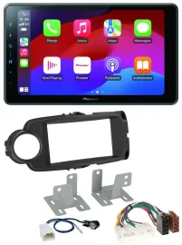 Pioneer Bluetooth 2DIN USB MP3 DAB Autoradio für Toyota Yaris 11-20 schwarz