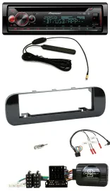 Автомагнитола Pioneer USB DAB Bluetooth CD для Fiat Panda (2012–2020) черный глянцевый