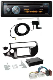 Автомагнитола Pioneer Bluetooth, DAB, MP3, USB, CD для Kia Rio UB (с 2015), глянцево-черный