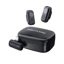 Hollyland LARK A1 2.4GHz 2-Person Wireless Duo Lav Mic System with USB-C, Gray