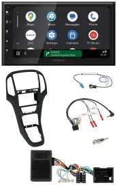 Kenwood DAB Bluetooth USB Lenkrad 2DIN Autoradio für Opel Astra ab 09 Perlschwar