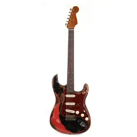 Электрогитара Fender Custom Shop 1961 Stratocaster Super Heavy Relic Faded Aged Black & Pink