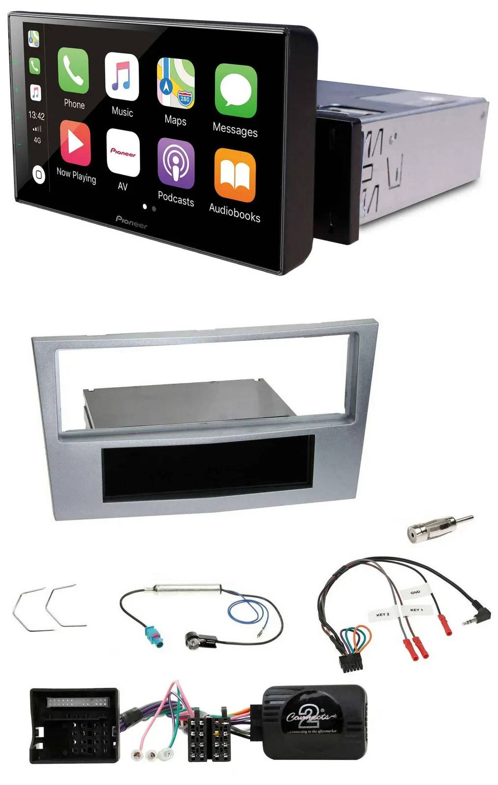 Pioneer Bluetooth Lenkrad DAB USB Autoradio für Opel Astra H Zafira B Corsa D ma