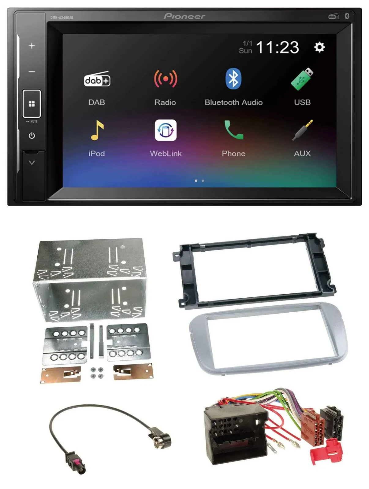 Автомагнитола Pioneer 2 DIN DAB MP3 Bluetooth USB для Ford Galaxy, C-Max и Focus с 2007 года