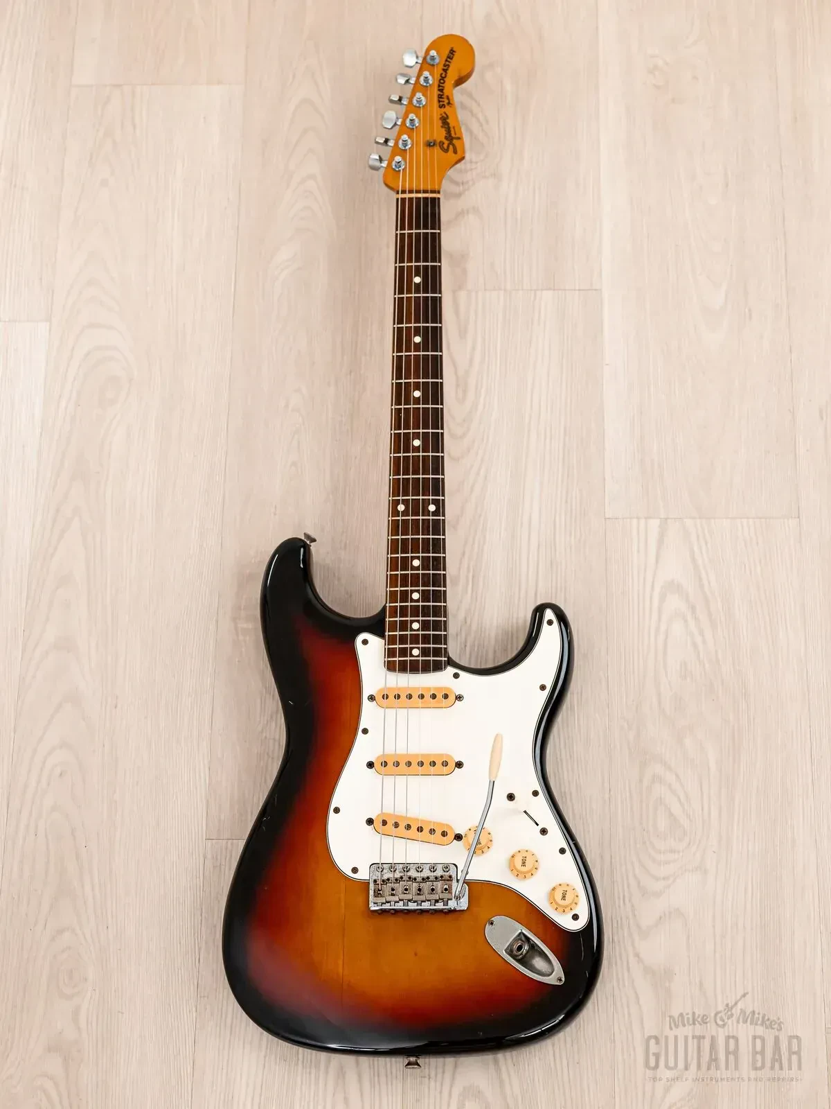 Электрогитара Squier by Fender Stratocaster 1962 Vintage Reissue SST-30 SSS Sunburst w/gigbag Japan 1986