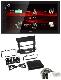 Автомагнитола JVC 2DIN, USB, Bluetooth, MP3, DAB для Citroen C-Crosser, Mitsubishi Outlander