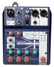 Soundcraft NOTEPAD-5; 5CH DESKTOP MIXER W WITH USB, TWO BAND EQ