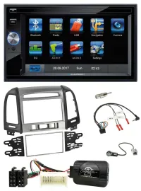 Blaupunkt SD Bluetooth 2DIN MP3 USB Lenkrad Autoradio für Hyundai Santa Fe 3 Sch
