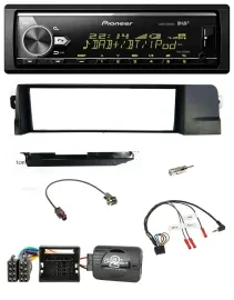 Автомагнитола Pioneer Bluetooth USB DAB для BMW 3 серии E46 (2001–2007) с поддержкой кнопок на руле