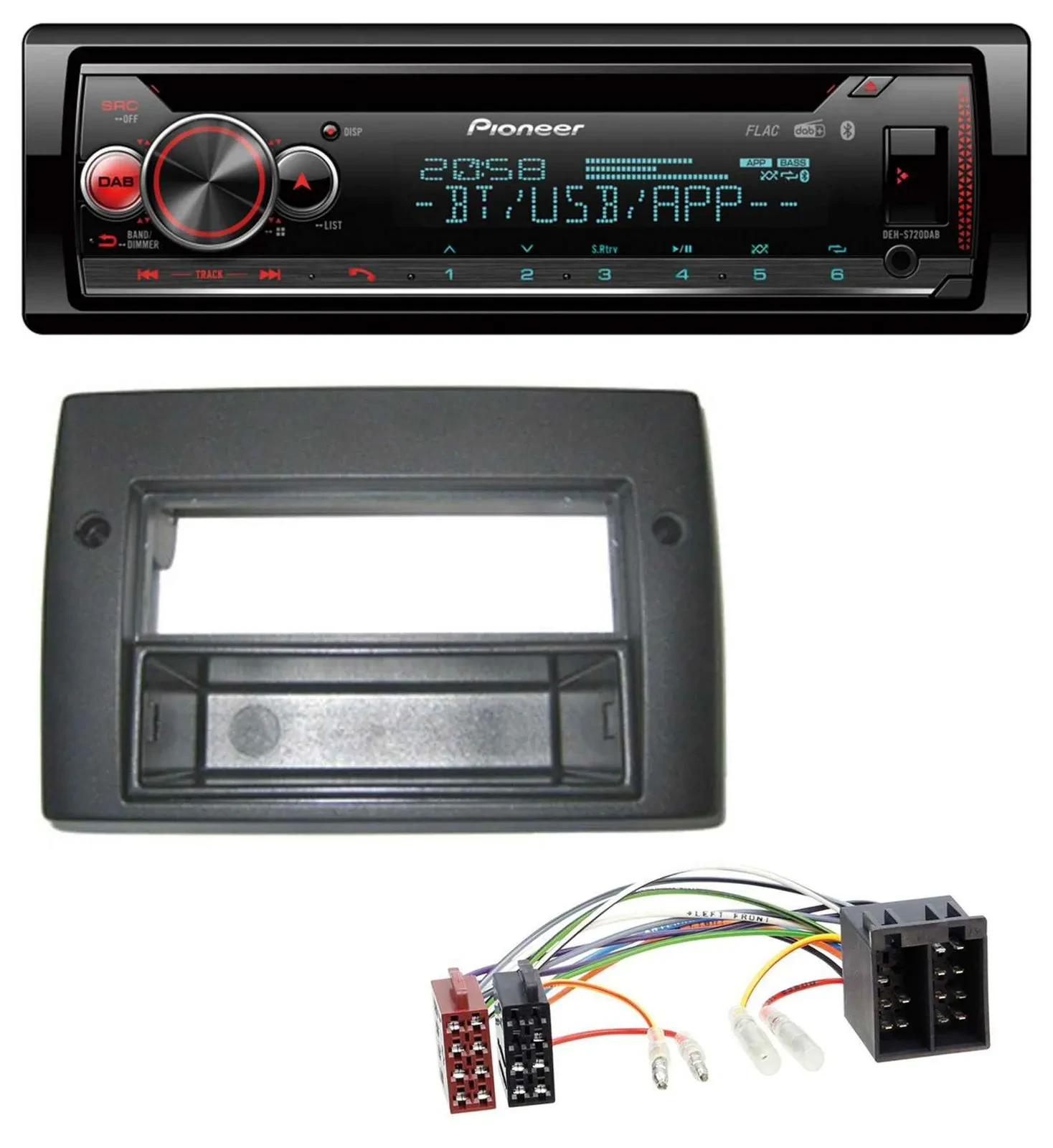 Pioneer MP3 DAB CD Bluetooth USB Autoradio für Fiat Stilo 192 01-08 Profiversion