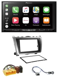 Pioneer 2DIN MP3 USB DAB DVD Bluetooth Autoradio für Mazda 6 08-12 schwarz-silbe