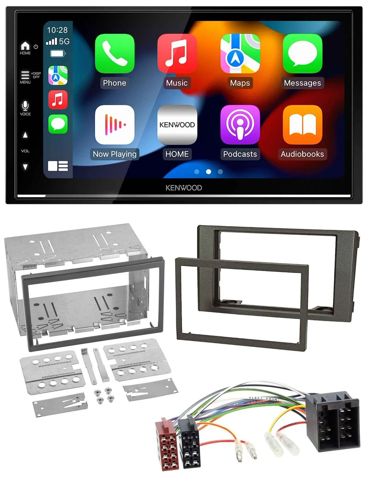 Kenwood DAB USB Bluetooth 2DIN MP3 Autoradio für Iveco Daily 06-14 dunkelgrau