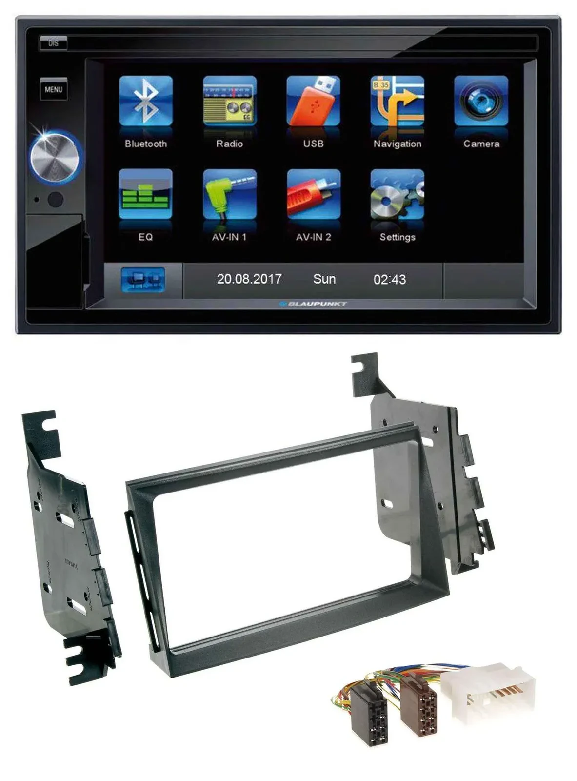 Blaupunkt SD Bluetooth 2DIN MP3 USB AUX Autoradio für Hyundai Azera Japan USA Gr