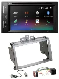 Автомагнитола Pioneer 2-DIN Bluetooth USB DAB DVD для Hyundai i20 (2009–2012) серебристый