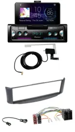 Pioneer DAB Bluetooth MP3 USB Autoradio für Smart ForTwo 450 grau ohne Metallsch