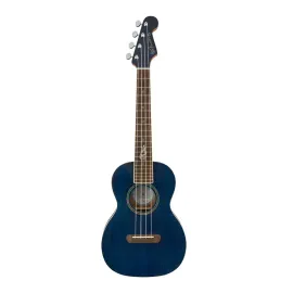 Fender Dhani Harrison Signature 4 String Ukulele Sapphire Blue Transparent