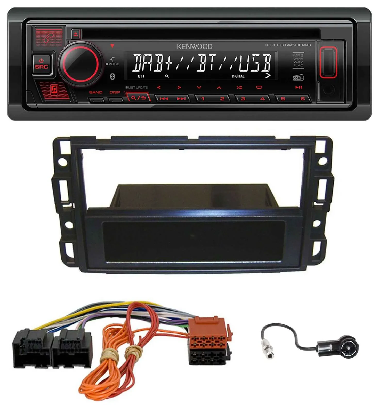 Автомагнитола для Cadillac BLS (2006–2010) Kenwood MP3 CD USB Bluetooth DAB