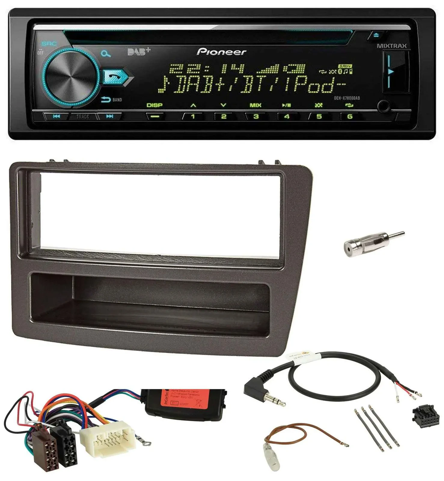 Автомагнитола для Honda Civic 2004–2006 Pioneer CD, USB, Bluetooth, DAB, антрацит