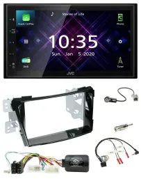 JVC DAB 2DIN Lenkrad Bluetooth USB Autoradio für Hyundai i40 ab 2011 VF Klavierl