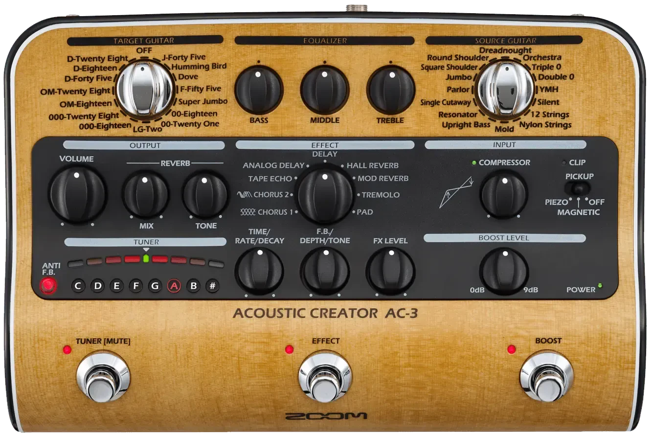 Процессор для акустической гитары Zoom AC-3 Acoustic Creator
