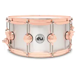 DW Collector's Series 1mm Aluminum Snare Drum with Copper Hardware  14 x 6.5 in.