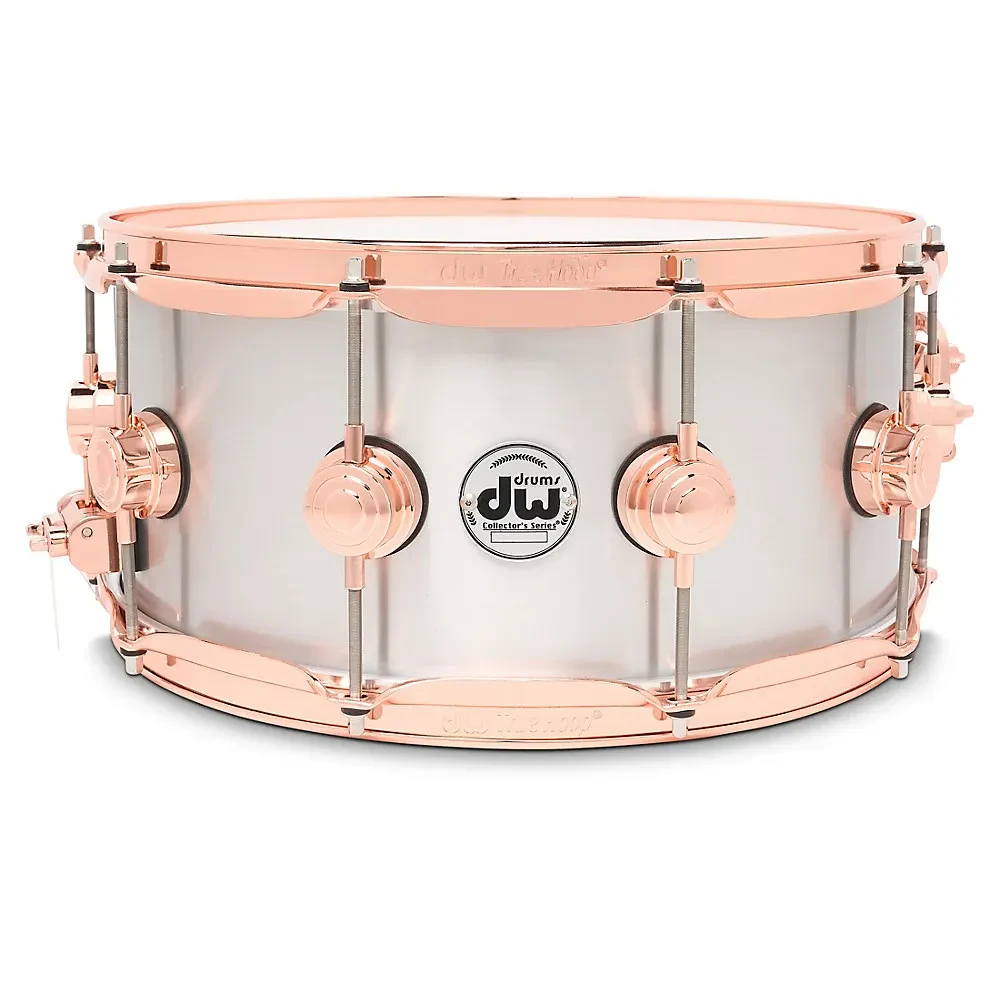 DW Collector's Series 1mm Aluminum Snare Drum with Copper Hardware  14 x 6.5 in.